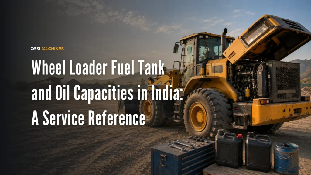 Wheel Loader Fuel Tank and Oil Capacities in India: A Service Reference