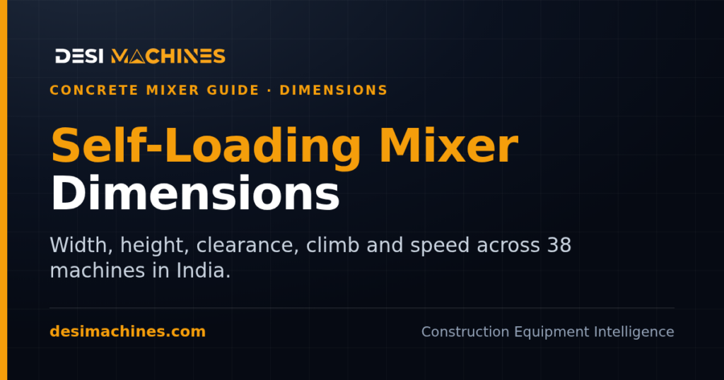 Self-Loading Concrete Mixer Dimensions in India: Size, Height and Climb