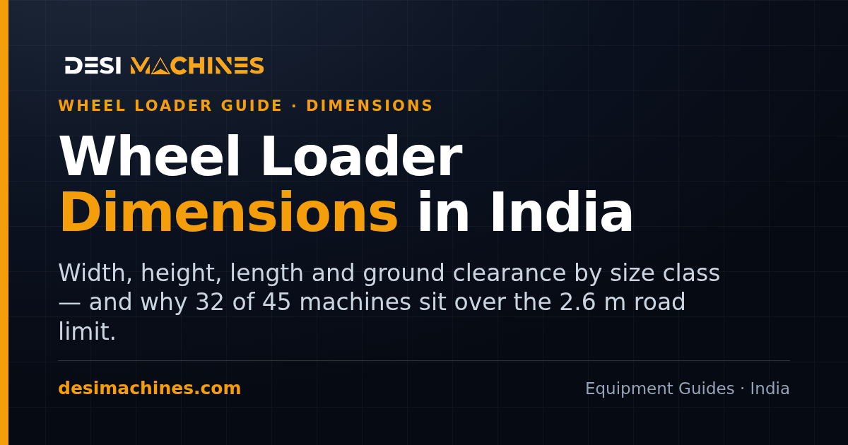 Wheel Loader Dimensions in India: Width, Height, Length and Road Limits