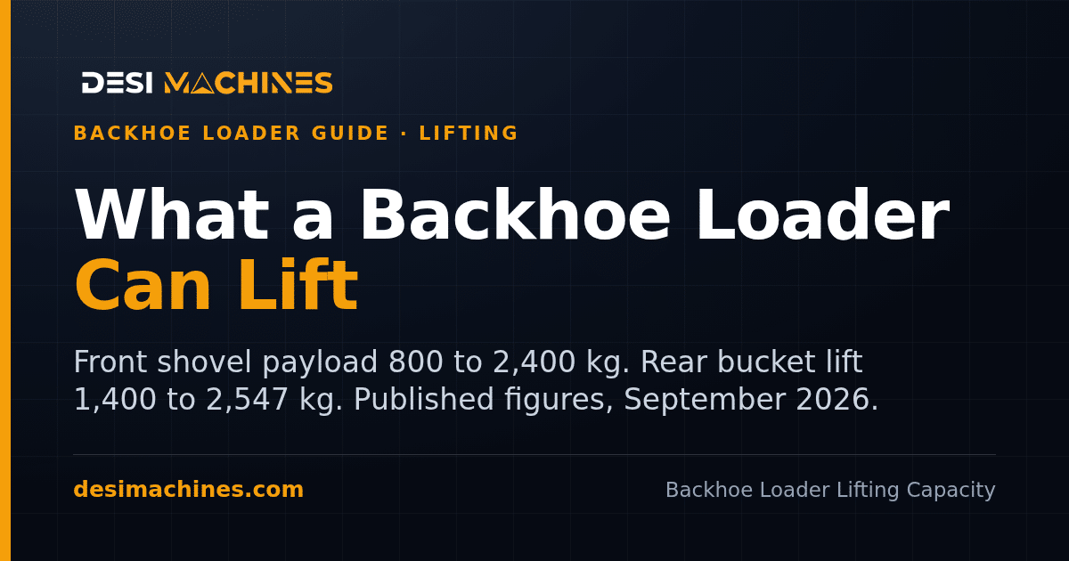 Backhoe Loader Lifting Capacity in India: Front Shovel and Rear Bucket