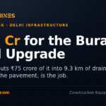 DesiMachines card: Rs 125 crore Burari Road upgrade, Rs 75 crore for 9.3 km of drains
