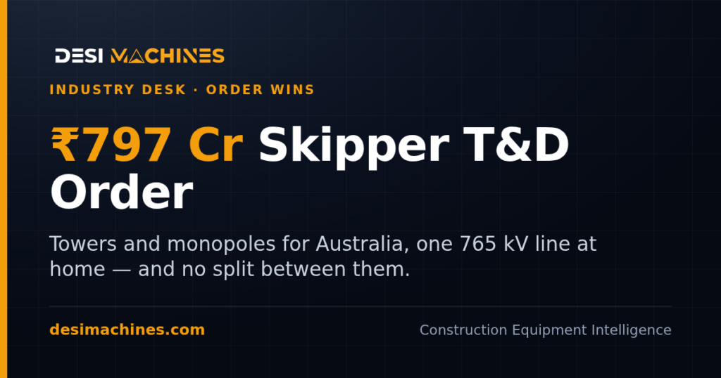 Skipper Rs 797 Crore Order: What Actually Reaches Indian Sites