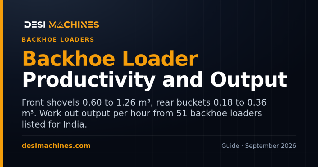 Backhoe Loader Productivity in India: Loading and Trenching Output per Hour
