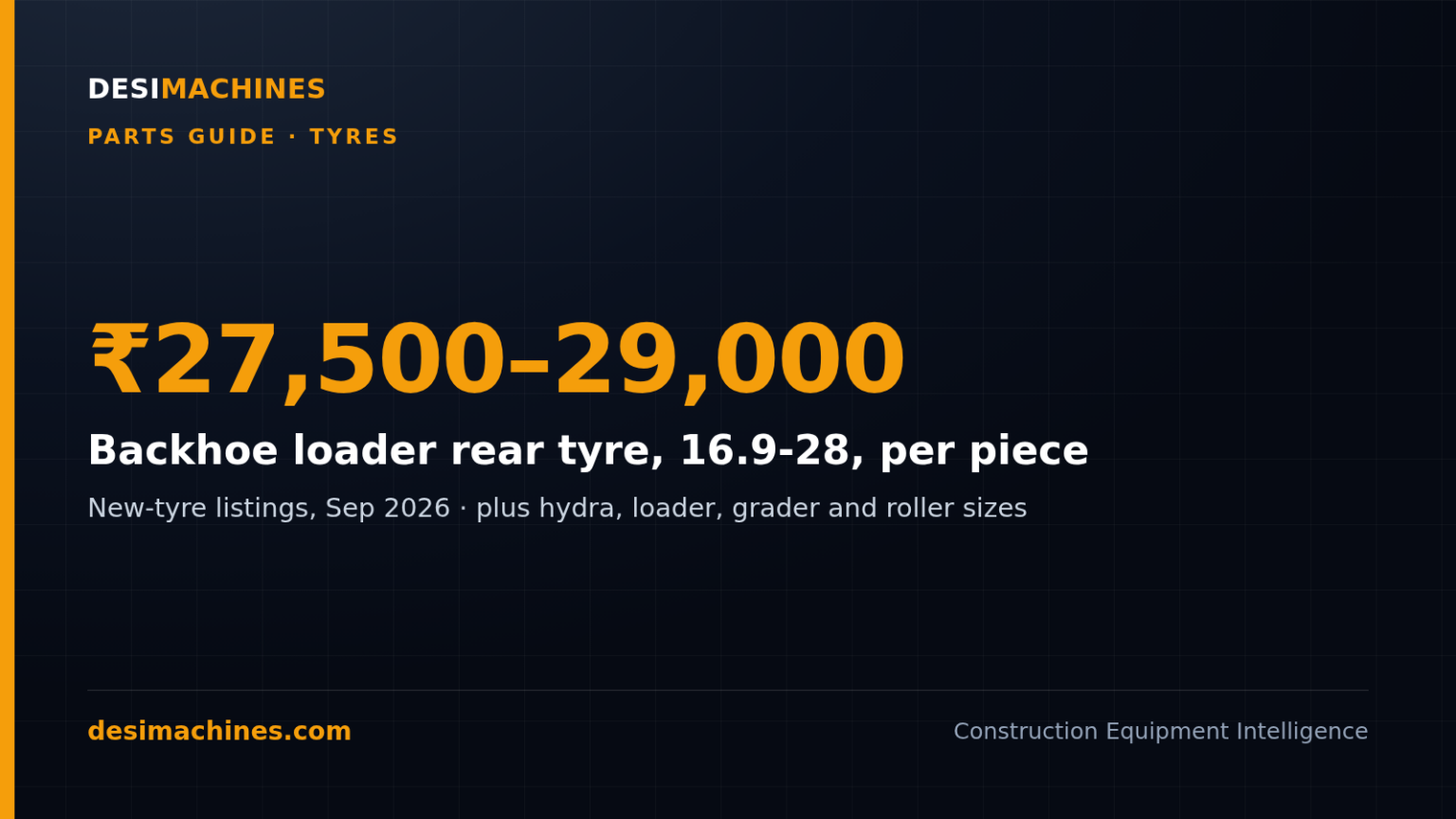 JCB and Construction Machine Tyre Price in India by Size