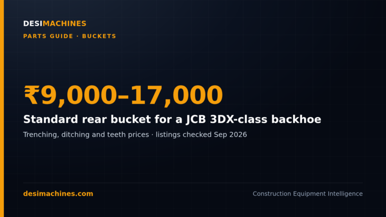 Backhoe Loader Bucket Price in India: Rear and Front Buckets by Width