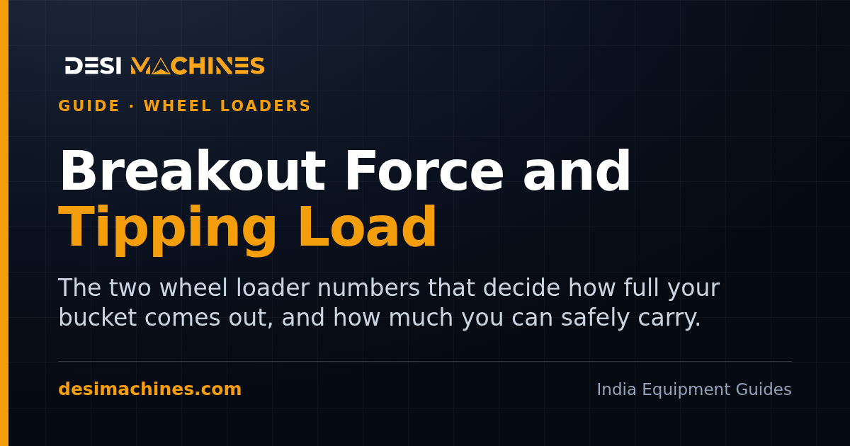 Wheel Loader Breakout Force and Tipping Load in India: What They Mean