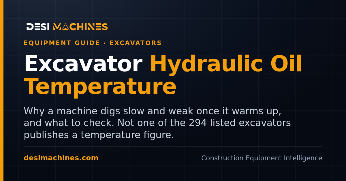 Excavator Hydraulic Oil Temperature: Why It Runs Hot and What to Check