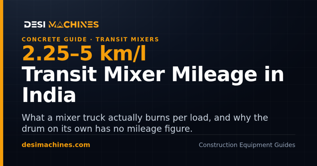 Transit Mixer Mileage in India: Fuel Consumption, Tank Size and Range