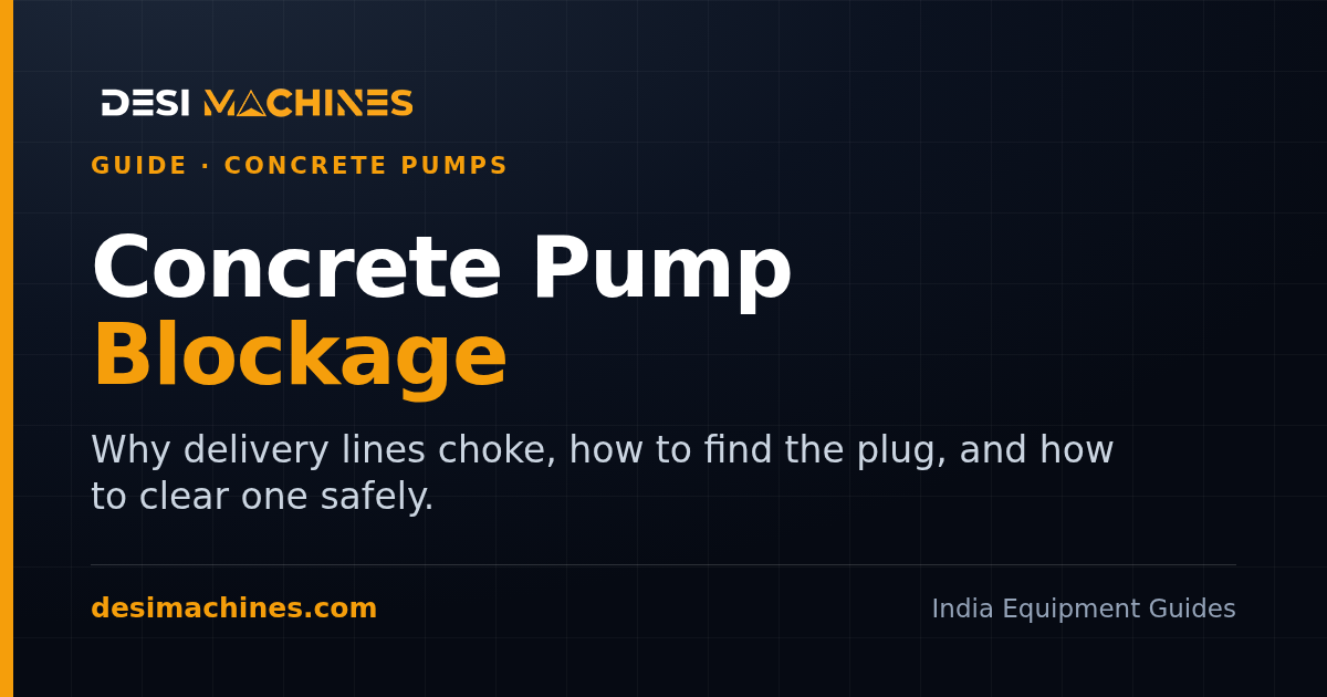 Concrete Pump Blockage in India: Why Lines Choke and How to Clear Them Safely