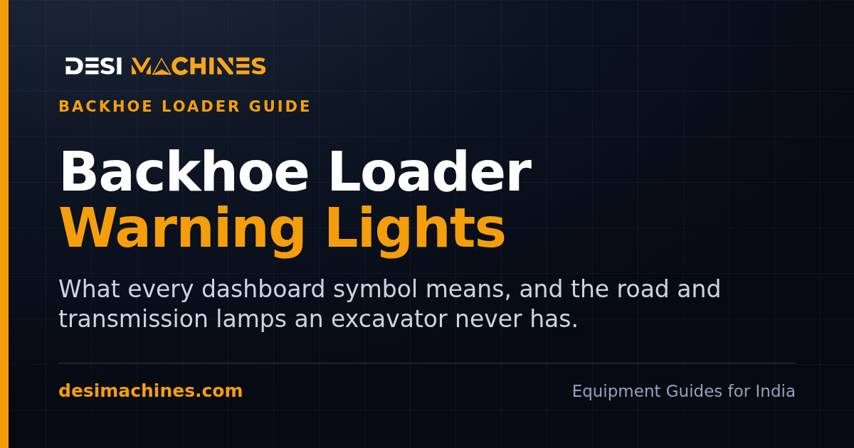 Backhoe Loader Warning Lights and Dashboard Symbols in India