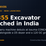 DesiMachines card: Cat 355 excavator launched in India at bauma CONEXPO India 2026