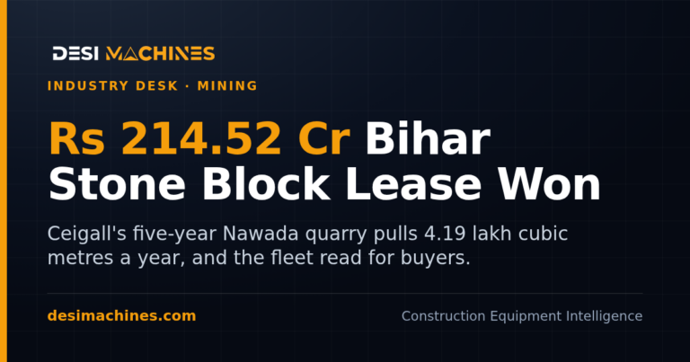 Ceigall Wins Rs 214.52 Crore Bihar Stone Mining Contract