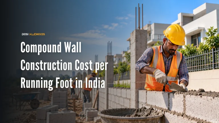 Compound Wall Construction Cost per Running Foot in India