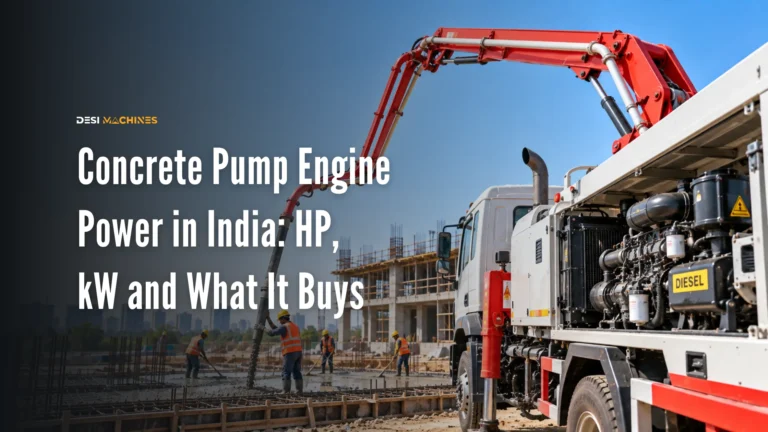 Concrete Pump Engine Power in India: HP, kW and What It Buys