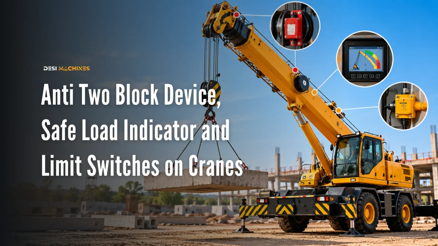 Anti Two Block Device, Safe Load Indicator and Limit Switches on Cranes