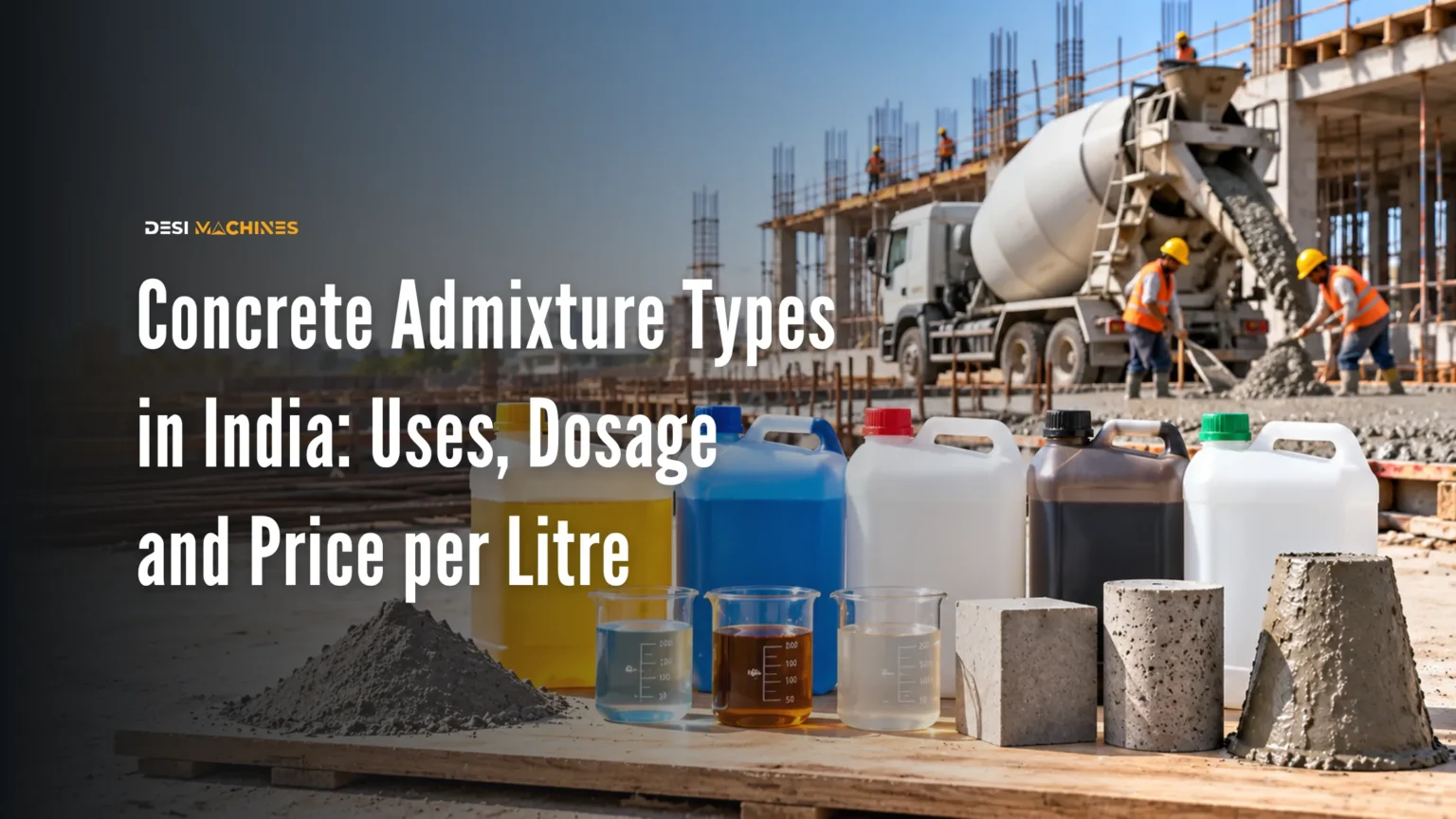Concrete Admixture Types in India: Uses, Dosage and Price per Litre