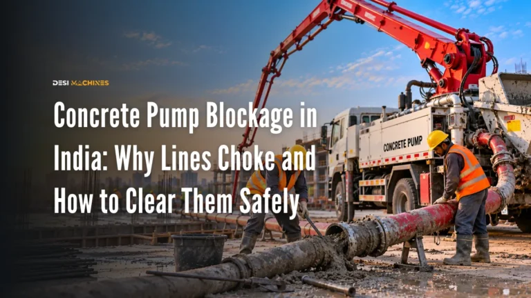 Concrete Pump Blockage in India: Why Lines Choke and How to Clear Them Safely