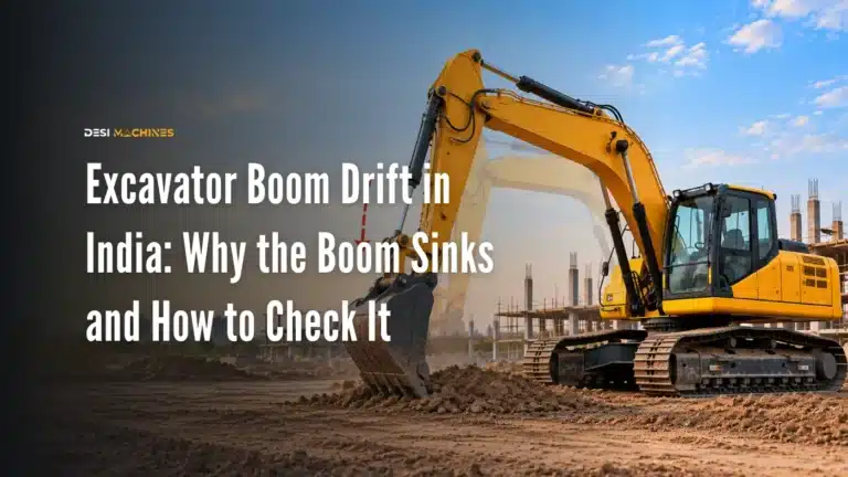 Excavator Boom Drift in India: Why the Boom Sinks and How to Check It