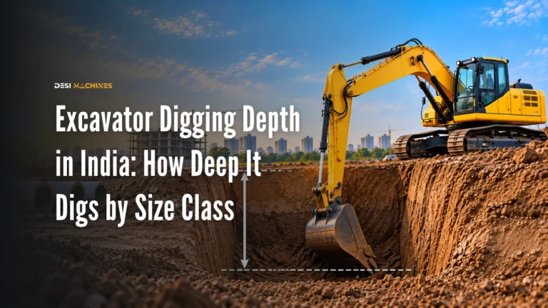 Excavator Digging Depth in India: How Deep It Digs by Size Class