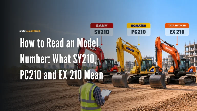How to Read an Excavator Model Number: What SY210, PC210 and EX 210 Mean