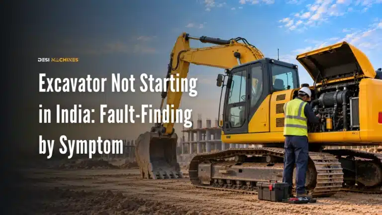 Excavator Not Starting in India: Fault-Finding by Symptom