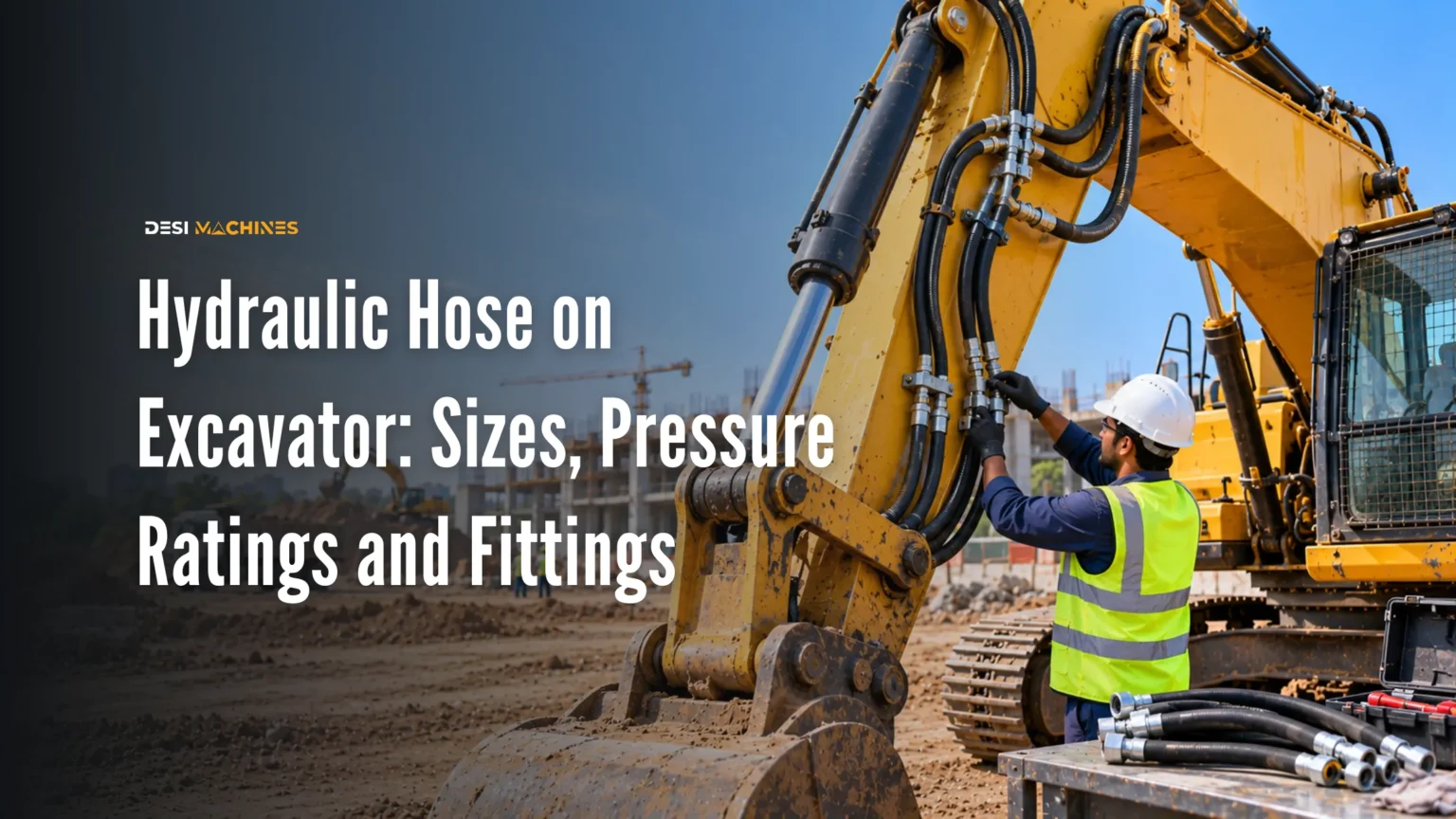 Hydraulic Hose on an Excavator: Sizes, Pressure Ratings and Fittings