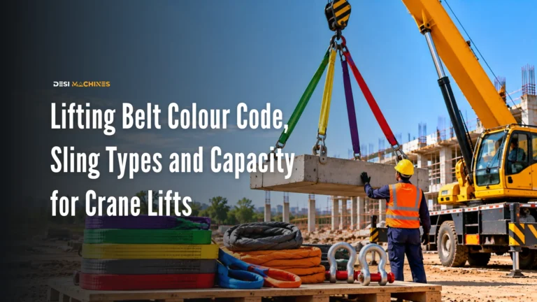 Lifting Belt Colour Code, Sling Types and Capacity for Crane Lifts