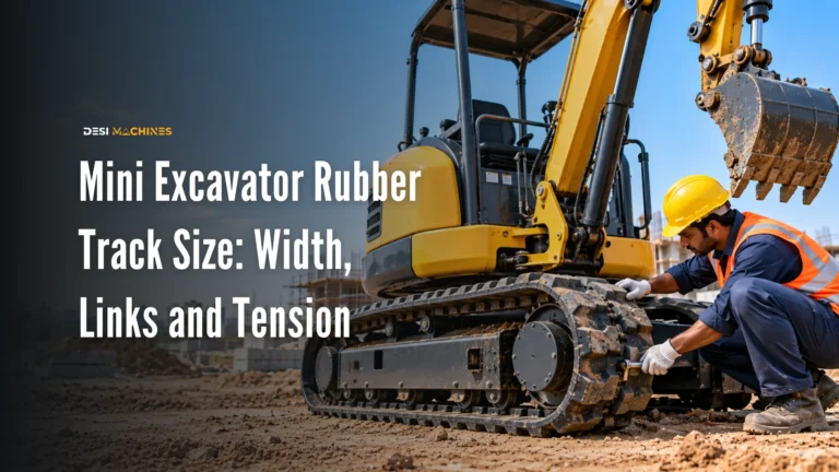 Mini Excavator Rubber Track Size in India: Width, Links and Tension