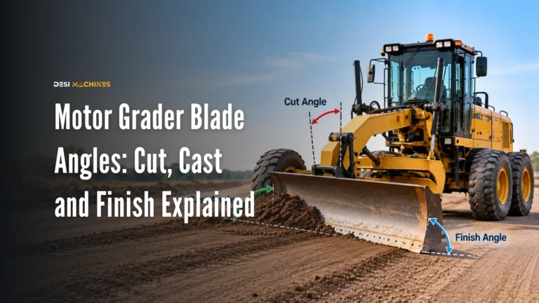 Motor Grader Blade Angles in India: Cut, Cast and Finish Explained