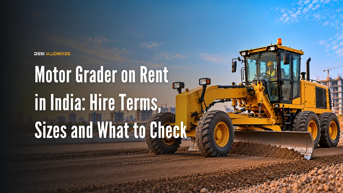 Motor Grader on Rent in India: Hire Terms, Sizes and What to Check