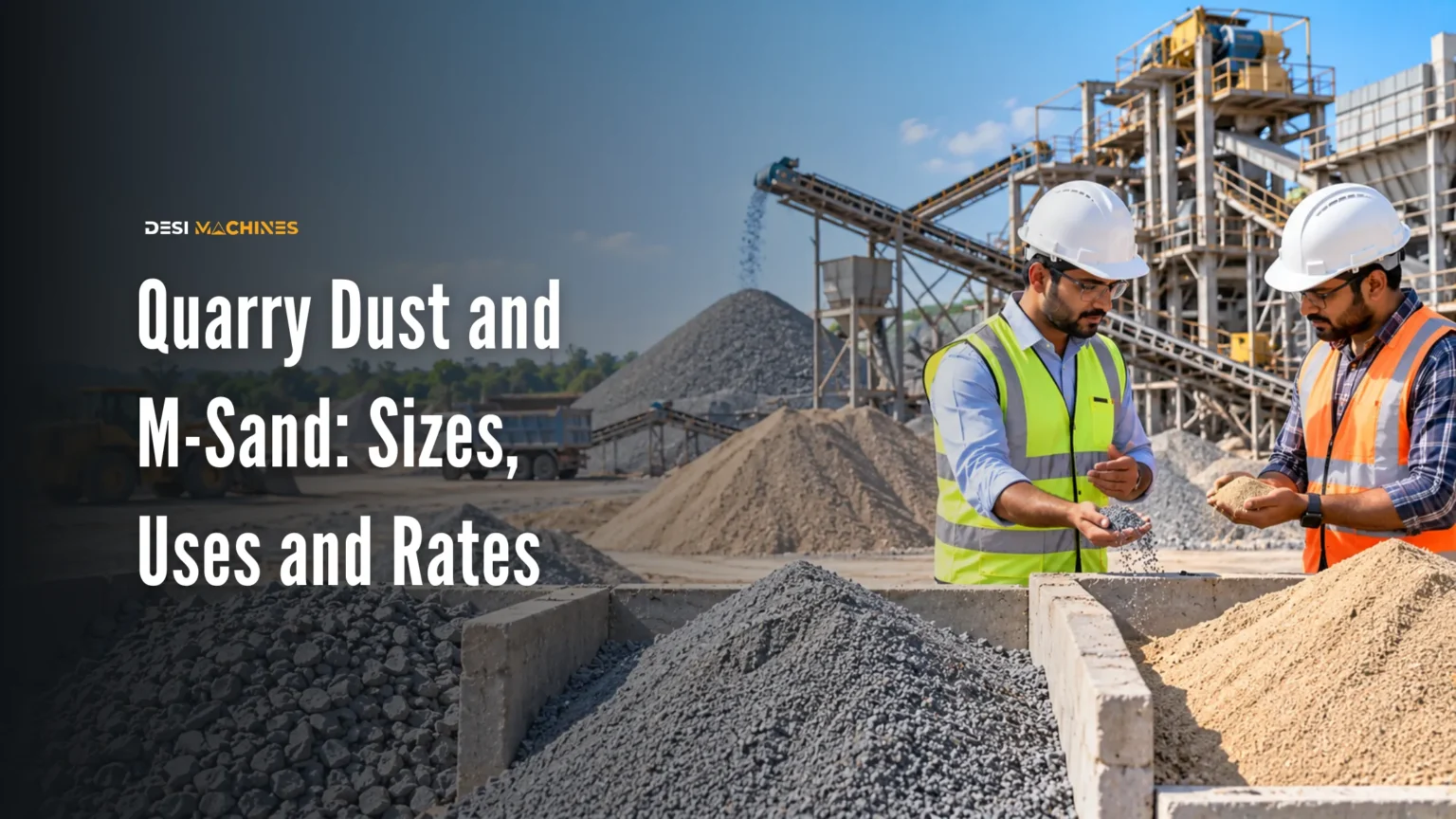 Quarry Dust and M-Sand: Sizes, Uses and Rates in India