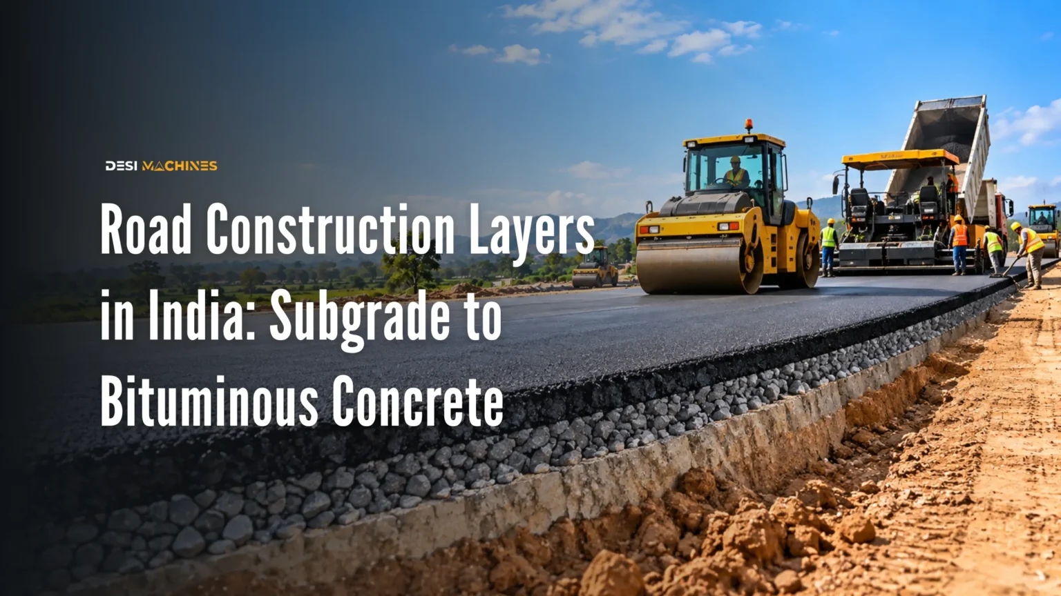 Road Construction Layers in India: Subgrade to Bituminous Concrete