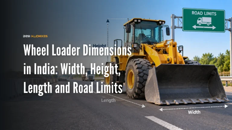 Wheel Loader Dimensions in India: Width, Height, Length and Road Limits