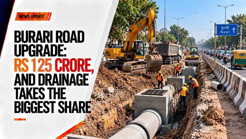Burari Road Upgrade: Rs 125 Crore, and Drainage Takes the Biggest Share