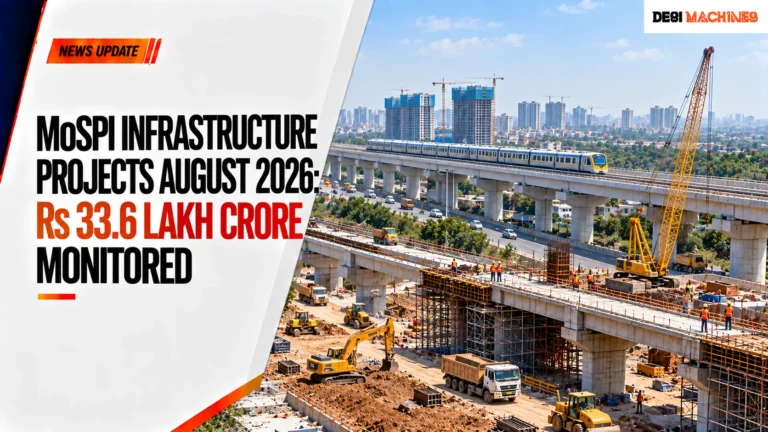 MoSPI Infrastructure Projects August 2026: Rs 33.6 Lakh Crore Monitored