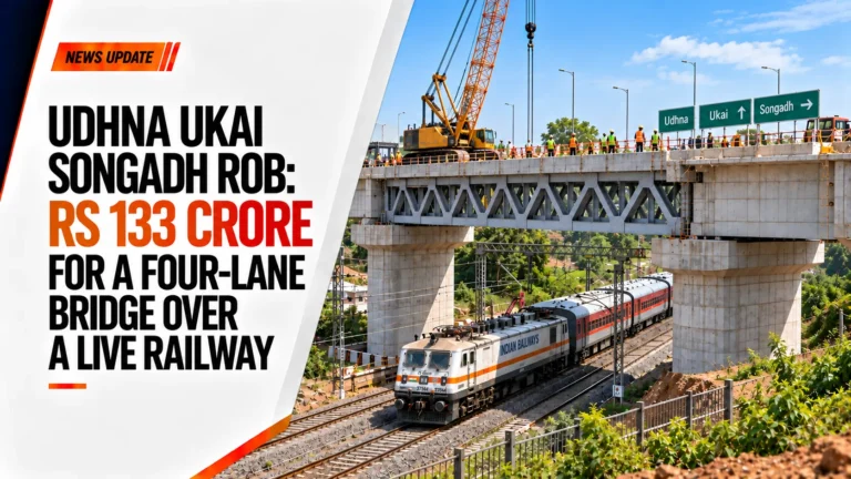 Udhna Ukai Songadh ROB: Rs 133 Crore for a Four-Lane Bridge Over a Live Railway
