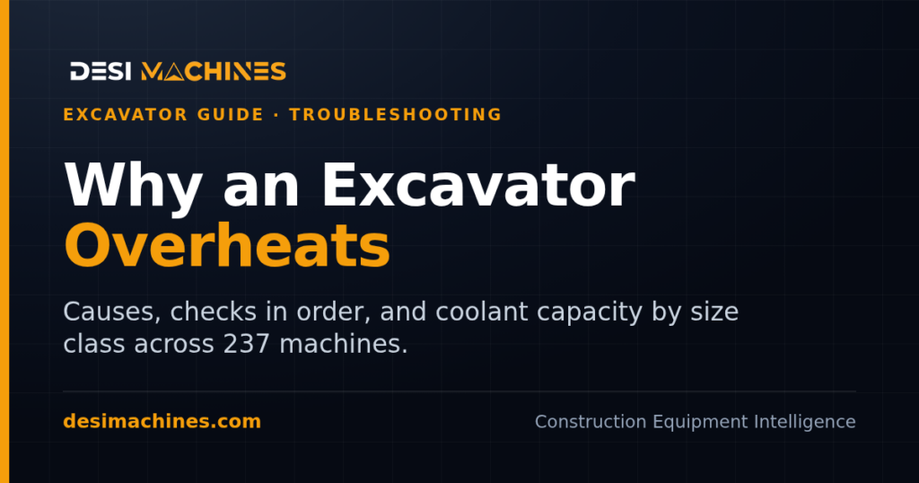 Excavator Overheating in India: Causes, Checks and How to Prevent It