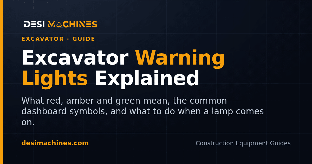 Excavator Warning Lights in India: What Each Symbol Means