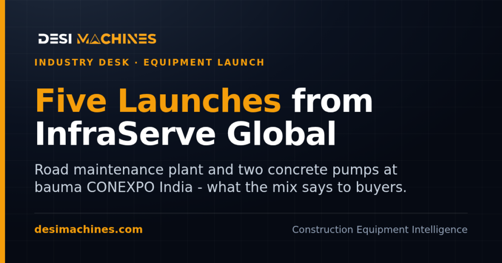 InfraServe Global bauma CONEXPO India: Five Machines Launched