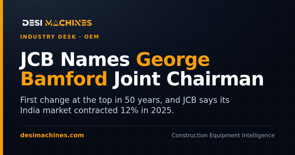 JCB Joint Chairman: George Bamford Joins Lord Bamford at the Top