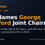 DesiMachines card: JCB names George Bamford joint chairman, India market contracted 12 percent in 2025