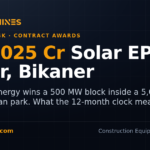 DesiMachines card: Rs 2,025 crore solar EPC order for a 500 MW block in Bikaner, Rajasthan