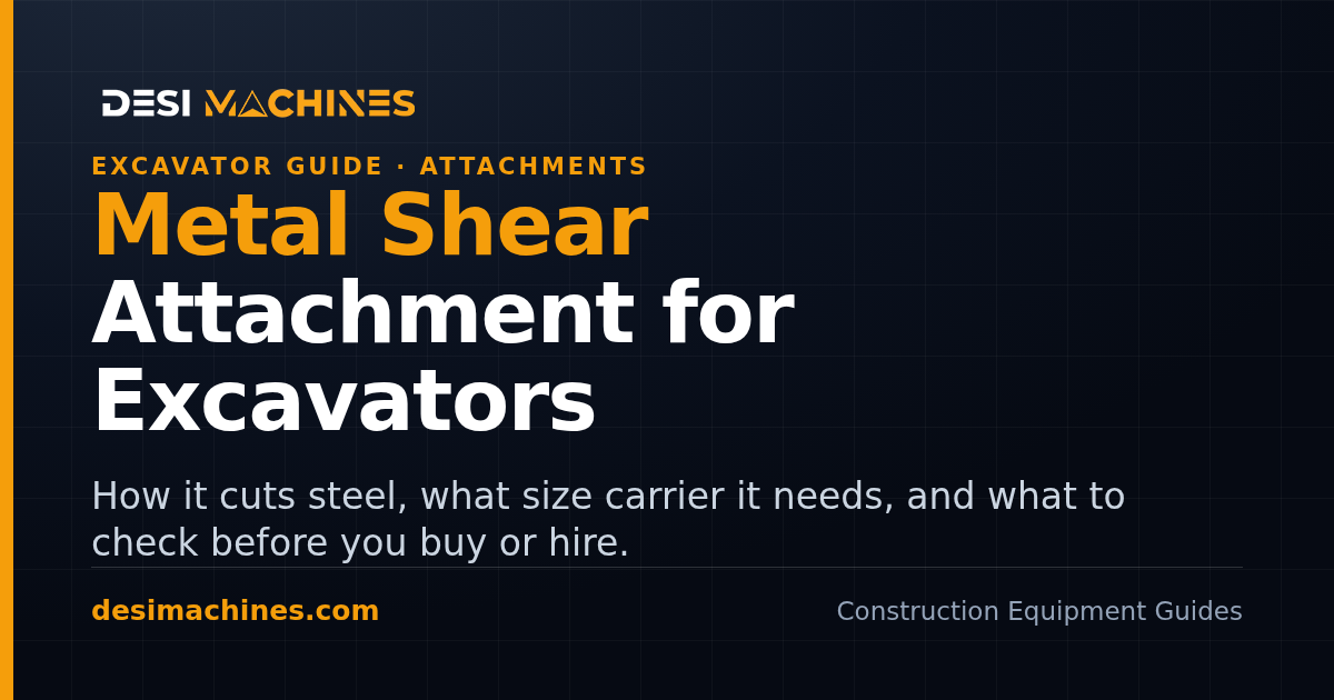 Excavator Metal Shear and Scrap Shear Attachment in India