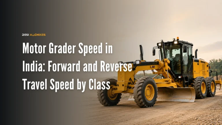 Motor Grader Speed in India: Forward and Reverse Travel Speed by Class