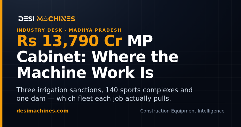MP Cabinet Rs 13,790 Crore: Where the Machine Work Is