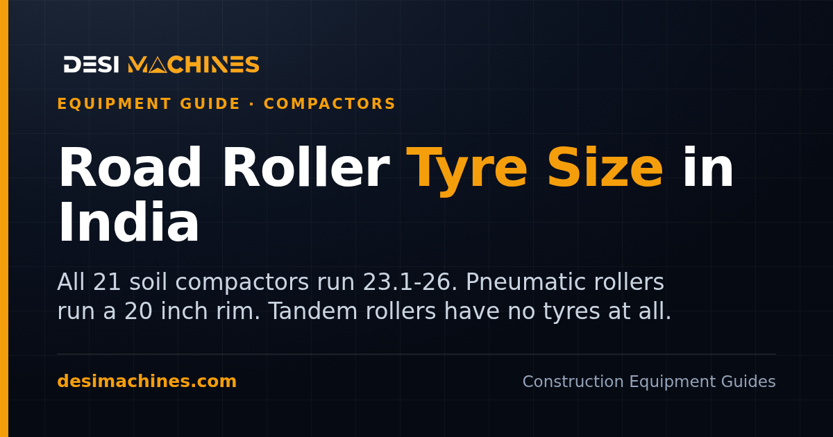 Road Roller Tyre Size in India: Sizes, Ply Rating and Pressure