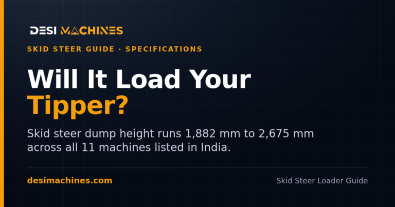 Skid Steer Dump Height in India: Will It Load Your Tipper?