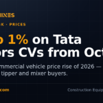 DesiMachines card: up to 1 percent price rise on Tata Motors commercial vehicles from October 1 2026