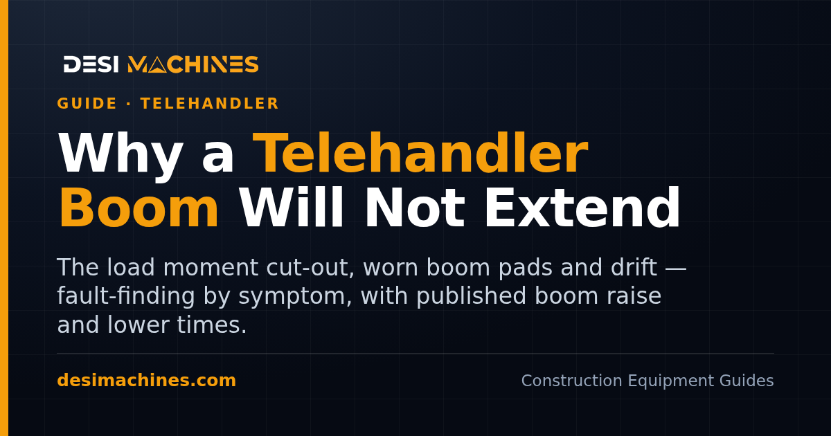 Telehandler Boom Problems in India: Why It Will Not Lift or Extend