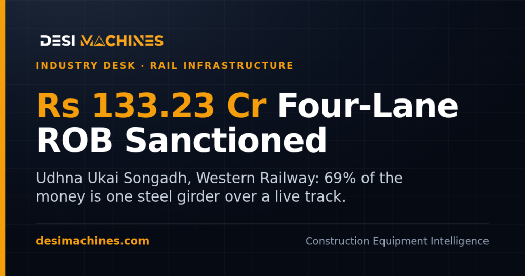 Udhna Ukai Songadh ROB: Rs 133 Crore for a Four-Lane Bridge Over a Live Railway